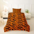thumbnail image 2 of Homewish Classic Orange Bat Camo Twin Duvet Cover for Kids, Pumpkin Orange Spooky Bat Twin Bedding, Black Reversible, 2-Piece, 1 Duvet Cover and 1 Pillowcase, 2 of 6