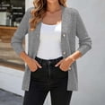 thumbnail image 6 of Brqkzdu Ribbed Knit Cardigan Sweaters for Women Button Up Long Sleeve Open Front Lightweight Cardigans Fall Loose Soft Comfy Sweater Cardigan with Pockets, 6 of 8