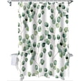 thumbnail image 1 of Eucalyptus Shower Curtain for Bathroom 72 x 96 Inches Fresh Leaf Green Floral Round Leaves Watercolor Vine Branches Waterproof Polyester Curtains with Hooks, 1 of 5