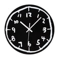 thumbnail image 2 of Reloj de pared acrílico minimalista, sencillo, silencioso, elegante y versátil. Negro, 2 of 9