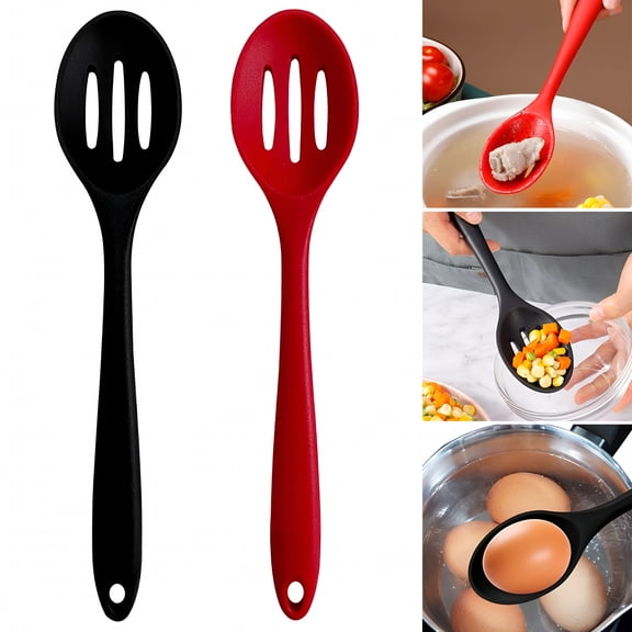 ACDANC Heat-Resistant Slotted Spoon with Long Handle Nonstick,BPA-Free Kitchen Cooking Utensil for Mixing,Serving,Stirring,Basting,and Draining