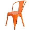 thumbnail image 6 of Flash Furniture Perry Adult Commercial-Grade Metal Indoor/Outdoor Stackable Dining Chair, Orange, 6 of 12
