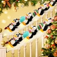 thumbnail image 2 of Christmas Penguin Snowman Claus Slide Decoration Plush Doll, Christmas Stair Handrail Decoration for Home Festive Setup, 2 of 8