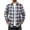 Bm 03 Blue Coffee Grid, variant on Men's Plaid Jacket Flannel Shirt Long Sleeve Casual Button Down Coat Lightweight Jacket with Chest Pocket