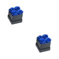 thumbnail image 3 of Bearachild Caja de rosas preservadas, ramo de Material inmortal de flores eternas, regalo de cumpleaños Multicolor para boda, decoración de Azul negro 4 cabezas 2piezas, 3 of 6