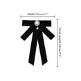 thumbnail image 2 of INSPIRE CHIC Vintage Pearl Ribbon Bow Brooch Pin for Women Velvet Pre-tied Collar Clip Brooches Lapel Pins Suit Dress One Size Black, 2 of 5