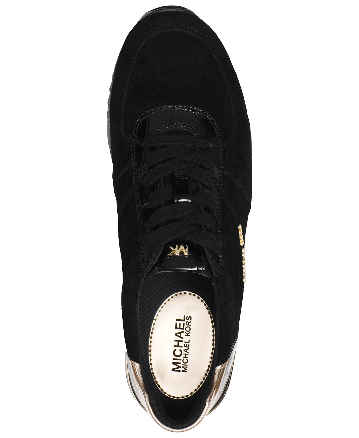 michael kors allie wrap trainer black gold