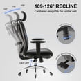 thumbnail image 5 of Sihoo M18 Ergonomic Office Chair, Mesh High Back, PU-Coated Casters, 2D Arm & Headrest, Desk Chair for Home Office & Gaming, Adult, 300lbs, Light Black, 5 of 12