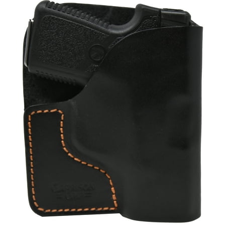 Premium Stitch Black Italian Leather Pocket Holster for Kahr P380, (Best Pocket Holster For Kahr Cw380)