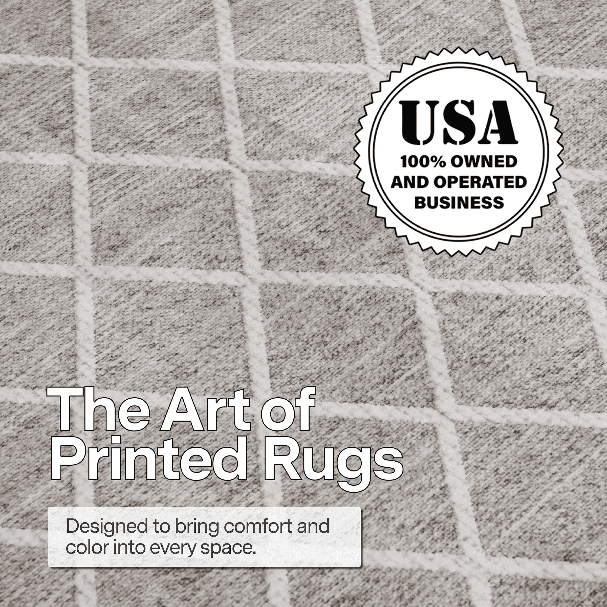 ReaLife Rugs Machine Washable Printed Tessa Modern Distressed Trellis Light Beige Ivory Eco-friendly Recycled Fiber Area Runner Rug (2'6" x 6')