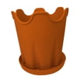thumbnail image 3 of Colaxi Flowerpot Flower Plant Container with Base Versatile Portable with Drainage Hole Planter Box for Courtyard Living Room Potted Brown, 3 of 8