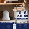 thumbnail image 4 of Plasticplace 8 Gallon Trash Bags -White Drawstring Garbage Can Liners - 200 Count - Leak-Resistant and Tear-Proof for Kitchen, Bathroom, Office, and Small Trash Cans 0.7 Mil, 4 of 7