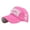 Hot Pink, variant on Sun Visors For Women Men Adjustable Distressed Denim Letter Embroidered Topee Womens Hats Black