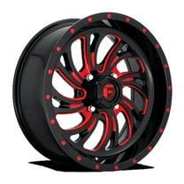 Fuel UTV Aluminum Rim D642 KOMPRESSOR 20X7in Gloss Black Red Tinted Clear Finish, D6422070A544