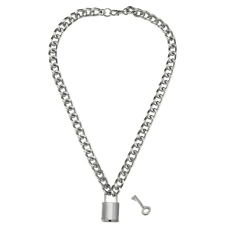 Women's Lock Key Pendant Necklace