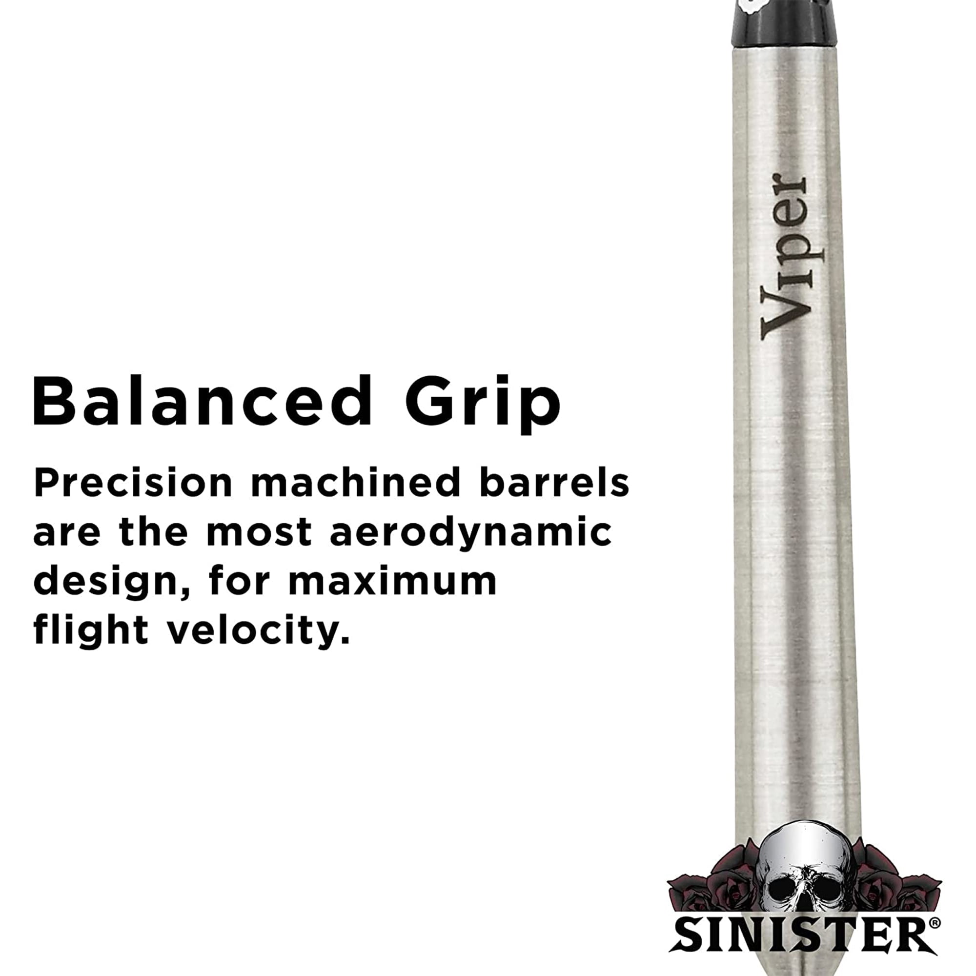 Viper Sinister 95% Tungsten Professional Steel Tip Dart Set, 25 Grams