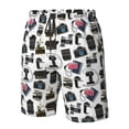 thumbnail image 5 of Kdxio Cool Camera Pattern Mens Casual Shorts - Drawstring Summer Beach Sports Shorts for Men, 5 of 9