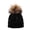 Black1, variant on Women Sparkly Sequins Knitted Beanie Hat Warm Winter Skull Cap with Soft Pom Pom Black1