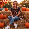 thumbnail image 7 of AHMOMEI Halloween Shirts for Women Vintage Witch Graphic Funny Halloween Witch Tshirt Spooky Season Fall Holiday V Neck Womens Tops Short Sleeve XXXL, 7 of 7