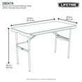 Lifetime 4 Foot Nesting Rectangle Table, Indoor/Outdoor Commercial ...