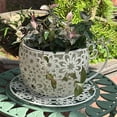 thumbnail image 7 of Tarmeek White Plant Container with Creative Lattice Design, Decorative Planter for Indoor and Outdoor Use, Perfect for Garden and Patio Arrangements, 7 of 7