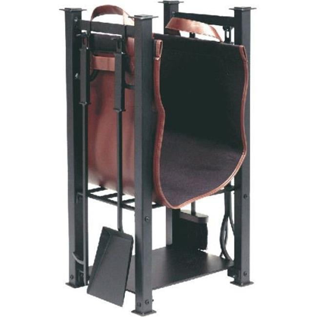 Dagan 5806 Log Holder with Carrier & Tools, Black - 6 Piece Dagan 5806 Log Holder with Carrier & Tools, Black - 6 Piece