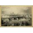 thumbnail image 2 of Bartlett, W.H. 14x11 Gold Ornate Wood Framed with Double Matting Museum Art Print Titled - General View of London, 2 of 4