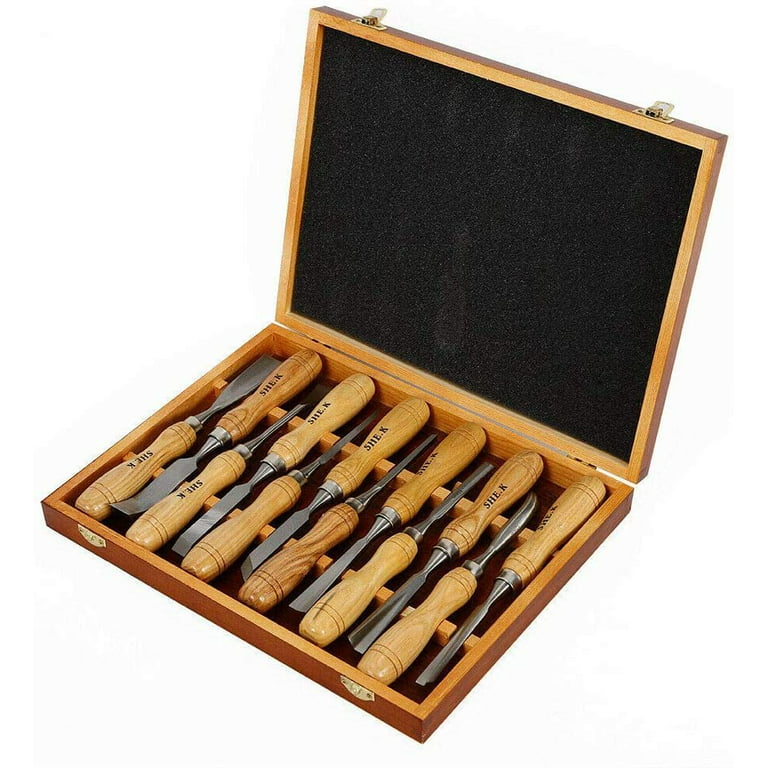 Wood Carving Kit - 12-Piece Chisel Set with Wood Mallet and Leather Case,  Razor Sharp CR-V 60 Steel Blades - Woodworking Chisel Set Ideal for  Beginners and Professionals - Yahoo Shopping