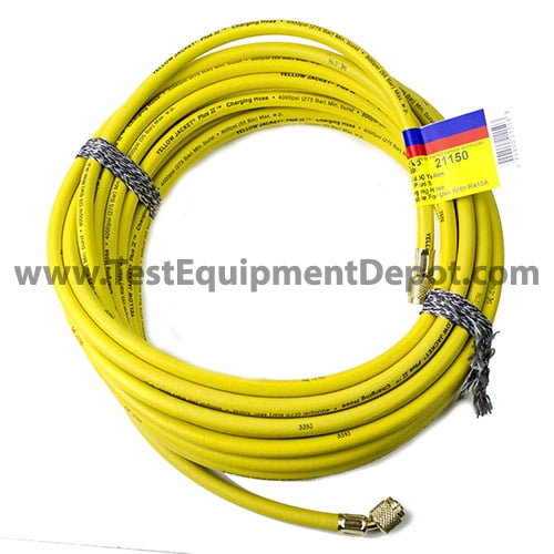 Yellow Jacket 21150 50', Yellow, Hav Standard Fitting, Plus II 1/4" Charging Hose
