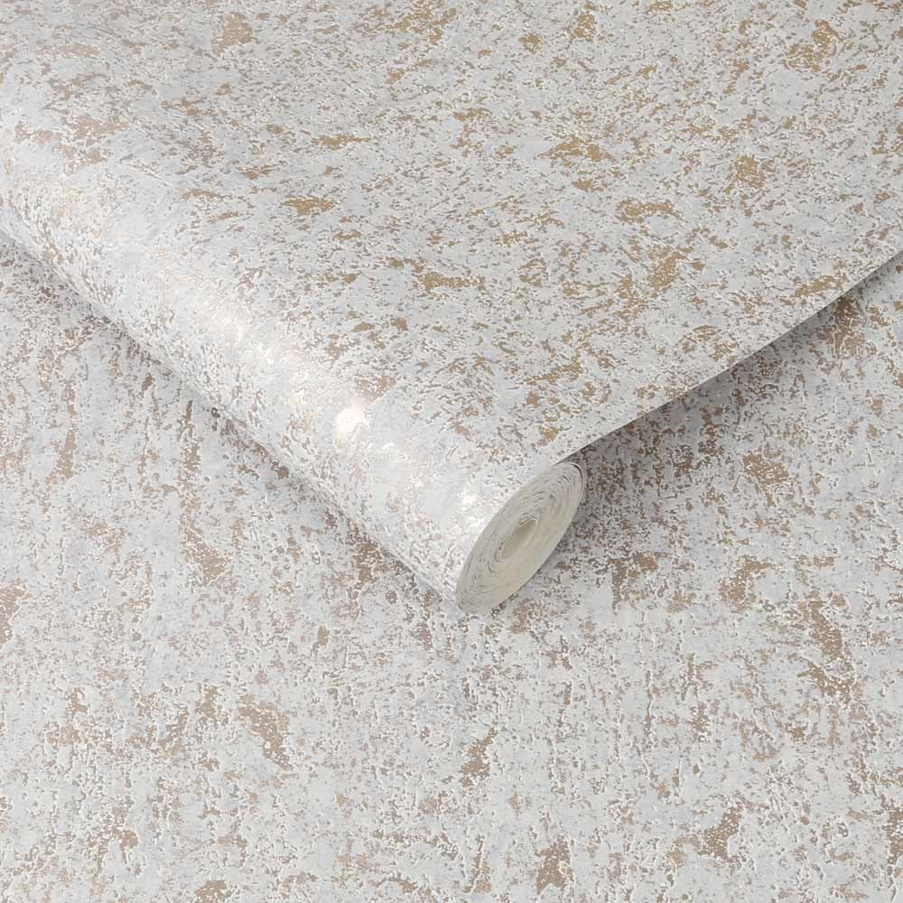 Milan Texture Taupe and Gold Wallpaper