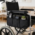 thumbnail image 6 of Wheelchair Side Bag with Cup Holder, Wheelchair Armrest Pouch Accessories for Walker, Rollator, Electric Scooter Wheelchairs, Ideal Gift for Mother's Day & Father's Day, 6 of 6