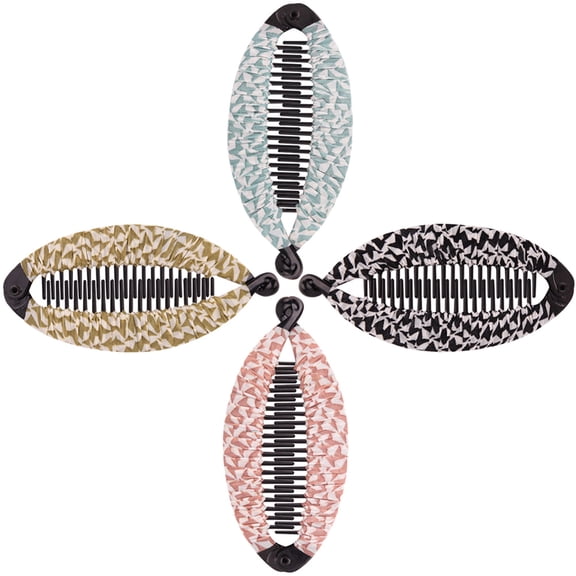Phenofice 4-Piece Banana Hair Clips for Women, Fine Thick Curly Hair, Decorative Hair Accessories, Secure Hold