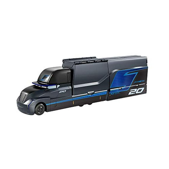 Disney Pixar Cars Jackson Storm Launching Hauler, Miniature Racecar Carrier Toys For Racing Play, Small, Portable, Collectible Automobile Toys Based on Cars Movies, Toys for Kids Age 3 and Up