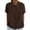 Brown, variant on Women's Plus Size Short Sleeve Shirt, Lightweight Breathable Cotton Linen Lapel Collar Blouse, Loose Fit Slimming Casual Top for Summer, Oversized Comfort for Everyday Wear Purple XXXL