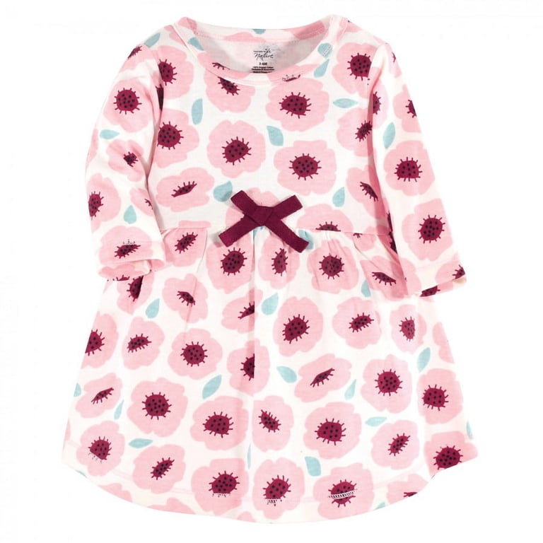 organic cotton toddler dresses Little Girls' Long Sleeve Dress 100% Organic Cotton Sizes 1-8 Years Moon & Stars 3-4 Years