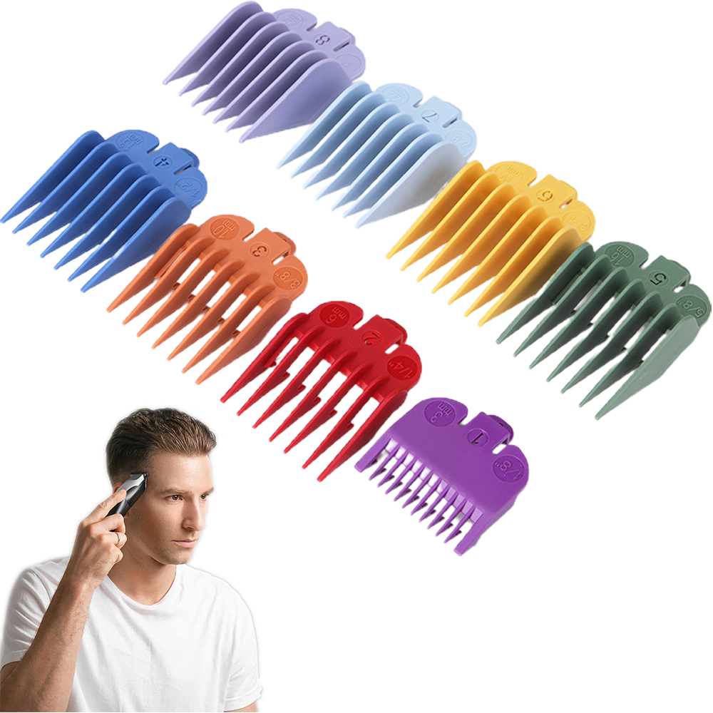 CNKOO Professional Hair Clipper Guide Combs, #3170-400 -From 1/8inch to 1 inch Compliable with Most Whal Clippers (8 Colors)