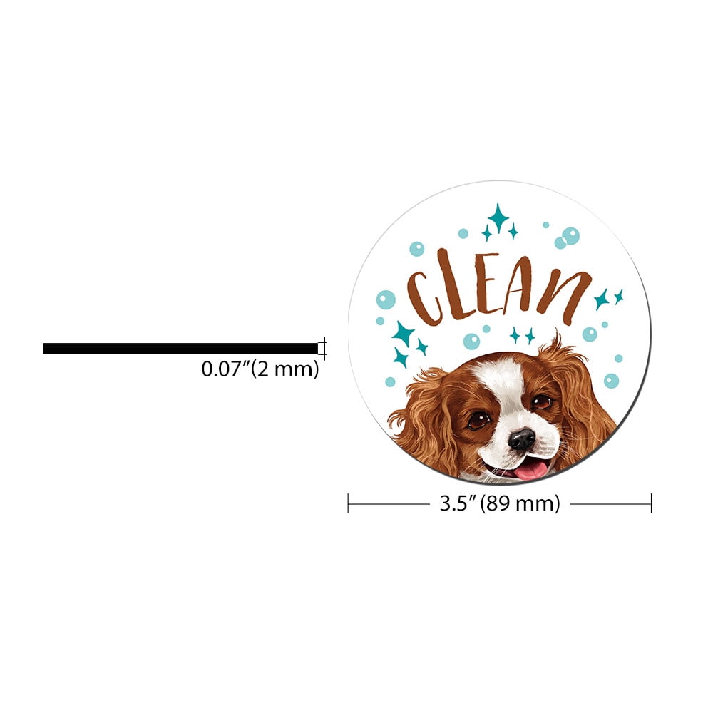 CAVALIER KING CHARLES SPANIEL Clean Dirty DISHWASHER MAGNET No 4 