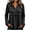 Black, variant on Women's Fringe Trim Top for Fall with Long Sleeve