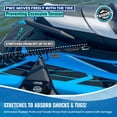 thumbnail image 3 of WAVESRX DockingPal™ - Premium Flat Bungee Dock Line for Boats | Elastic Boat Dock Rope with 1 Stainless Steel Carabiner & 1 Loop | Stretches from 5' to 9' for Jet Ski, PWC & Boat, 3 of 5