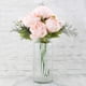 thumbnail image 5 of Flor de flores de seda artificial con forma de ramo de peonías, decoración vintage para el hogar, 5 of 6