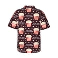 thumbnail image 3 of Men'S Button Down Shirts Popcorn Hawaiian Short Sleeve Tropical T Shirts Small, 3 of 9