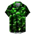 thumbnail image 1 of Shorts pour Hommes, Chemise Imprimée Saint Patrick Décontractée Ample à Manches Courtes Col Rond, 1 of 4