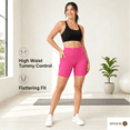 thumbnail image 7 of Afelkas Women's High Waist Yoga Shorts Tummy Control Fitness Athletic Workout Running Shorts with Pockets Hot Pink,M, 7 of 7