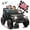 Black, variant on Xuanlur 24V Ride on Toys with Width Seat, Ride on Car with Remote Control, Kids Ride on Truck Car for Kids, Rear Suspension, Portable Pull Rod, Light, Trunk Storage, Bluetooth, USB, 2.5-4MPH (Black)