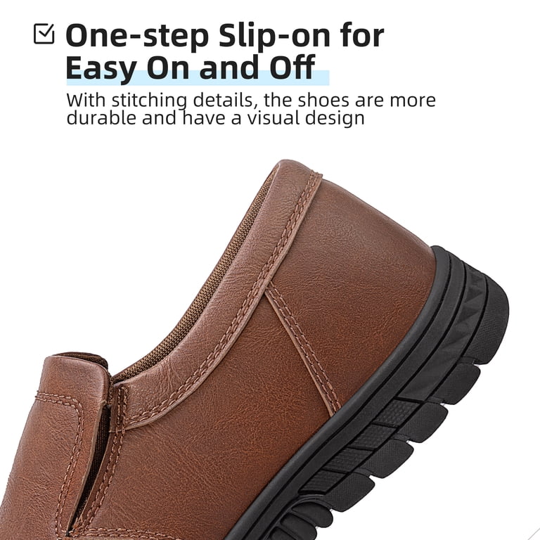 Call It Spring Liraviel Brown Slip-On Dress Shoes Men’s Size 8 Leather Look Brown Men main image 2