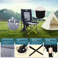 thumbnail image 3 of Ficisog Heated Camping Chair, Heats Back and Seat, Portable Heated Folding Chair with Cup Holder, 3 of 10
