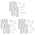thumbnail image 1 of 100 Uds Clips Soporte para Plantas Plástico Reutilizables Tomate Vegetal () Blanco, 1 of 5