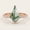 Rose Plated, variant on Kite Shape Moss Agate & Diamond Engagement Ring, Moss Agate Gemstone Ring, Anniversary For Her Wife, June Birthstone Ring, Handmade Jewelry