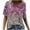 Purple, variant on PATLOLLAV Summer Womens Plus Size Short Sleeve Print V-Neck Tops Tee T-Shirt Blouse