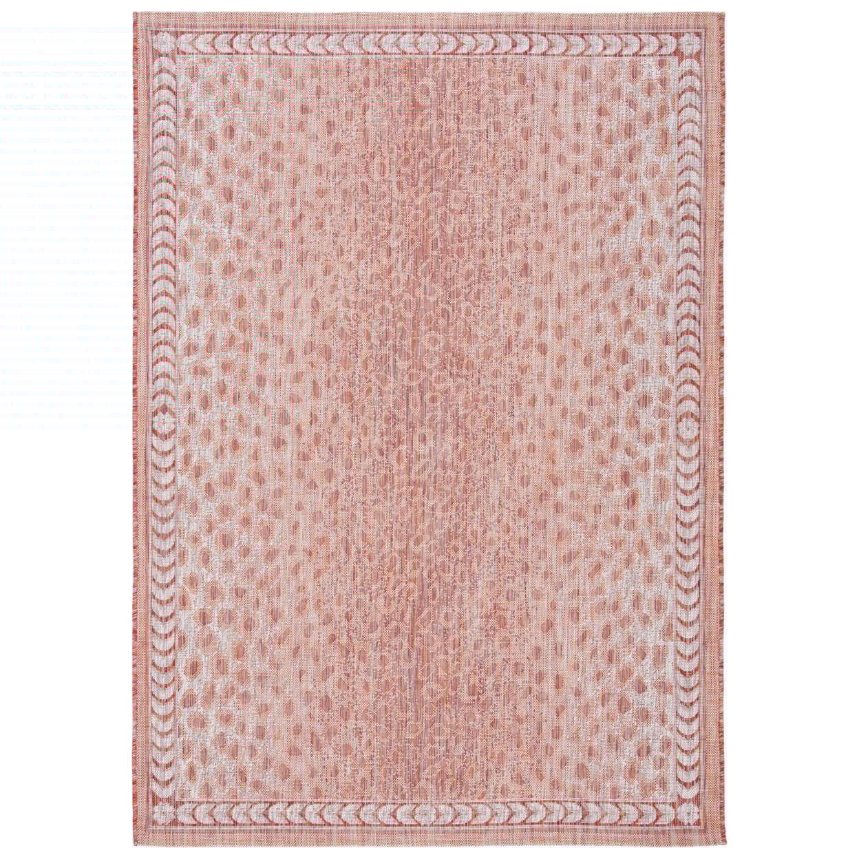 thumbnail image 4 of SAFAVIEH Courtyard Regent Animal Indoor/Outdoor Area Rug, Rust/Beige, 8' x 10', 4 of 8